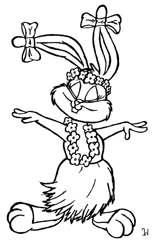 babs bunny coloring pages - photo #1